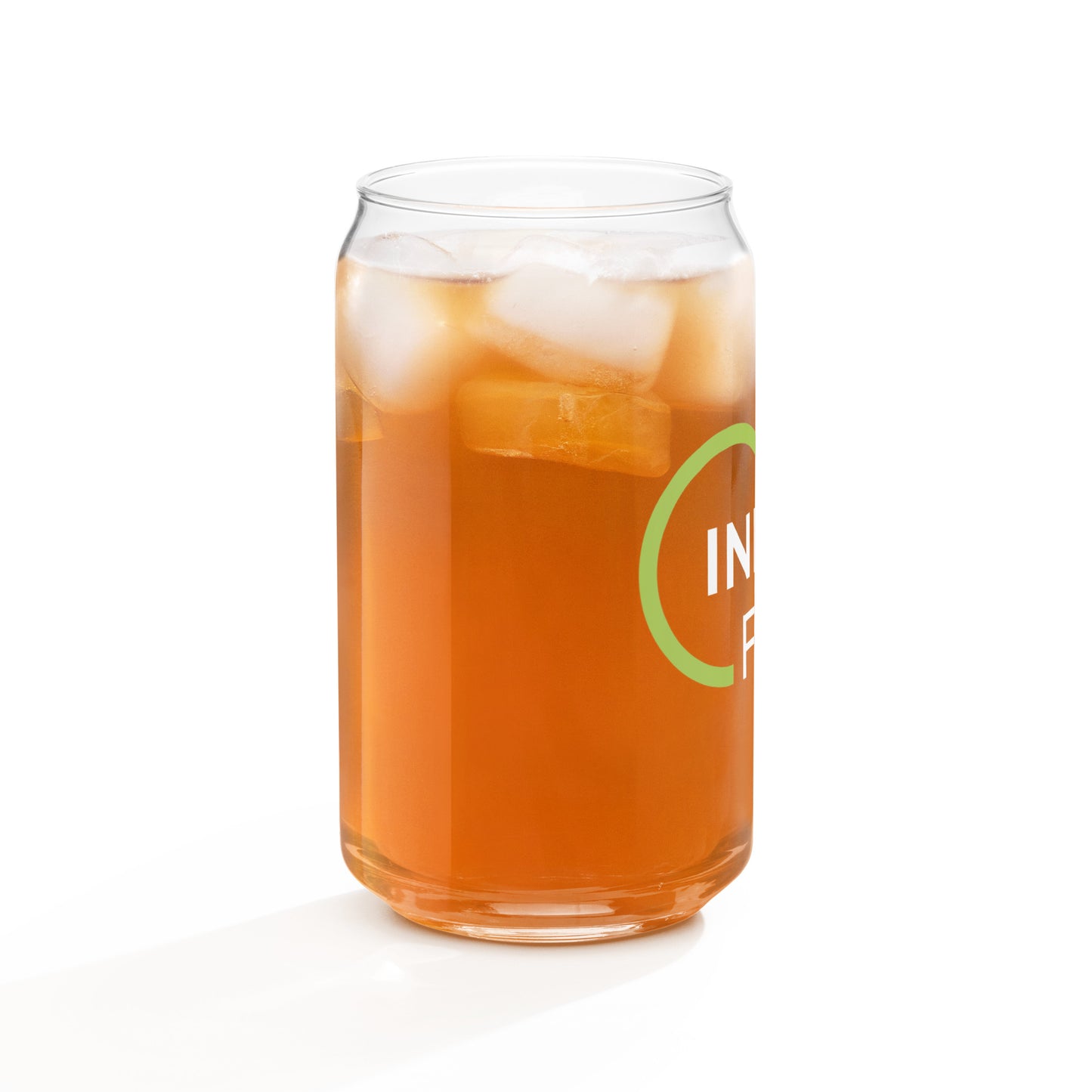 Can-shaped glass (Green & White Logo)