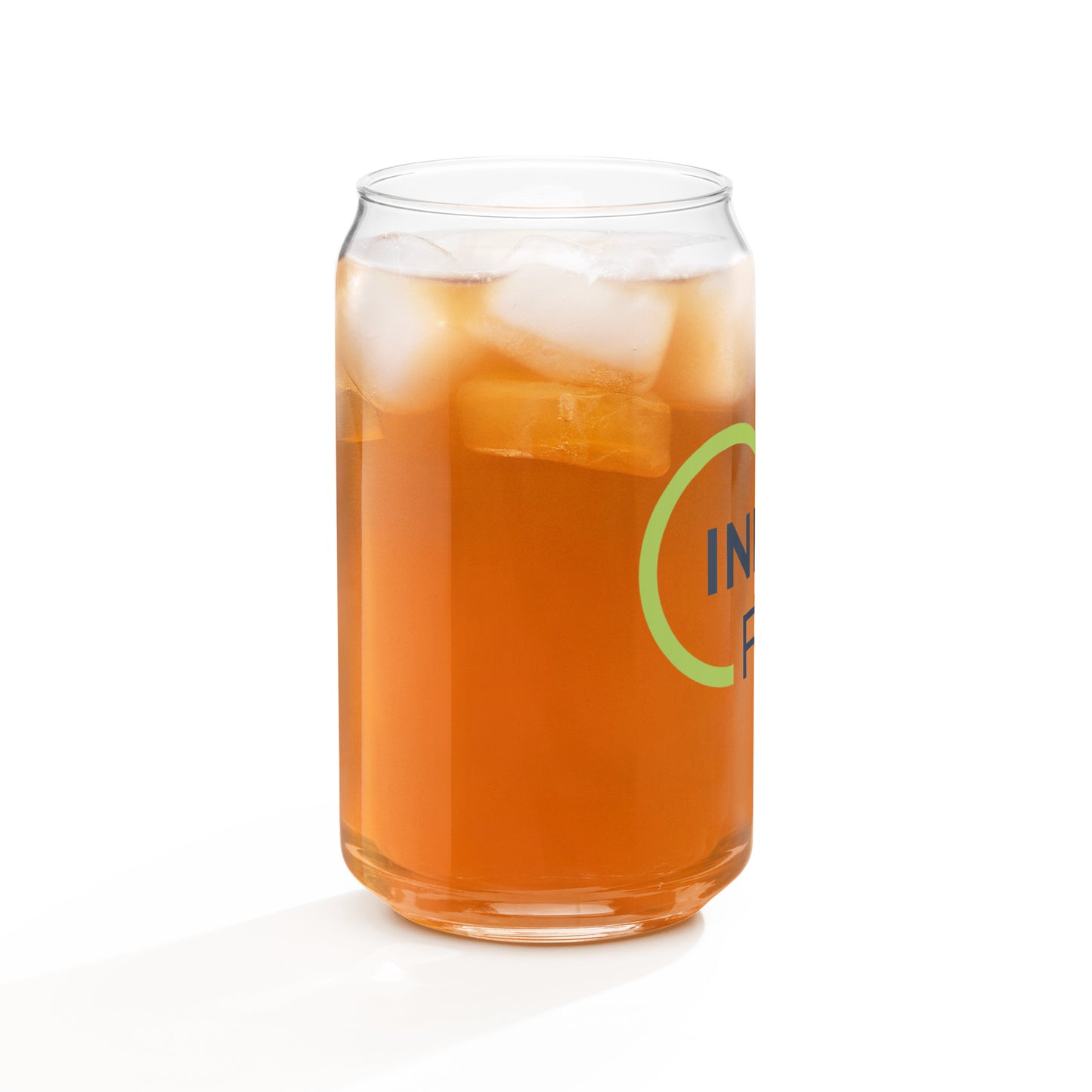 Can-shaped glass (Green & Navy Logo)
