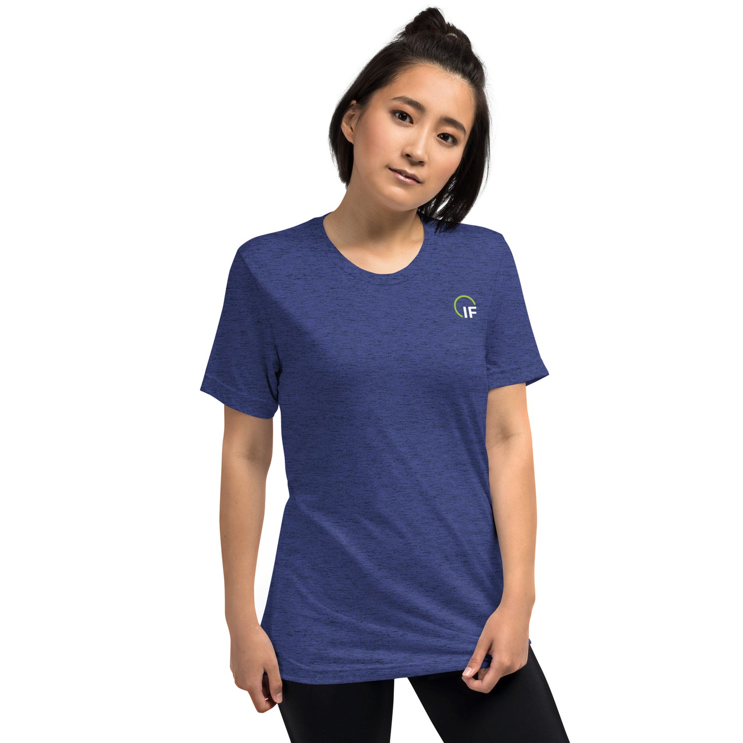 Short sleeve t-shirt (High Check IF Logo-Green & White)