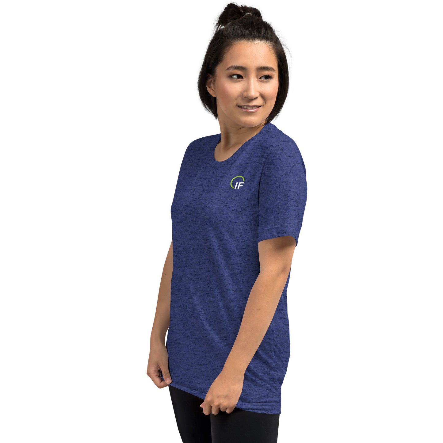 Short sleeve t-shirt (High Check IF Logo-Green & White)