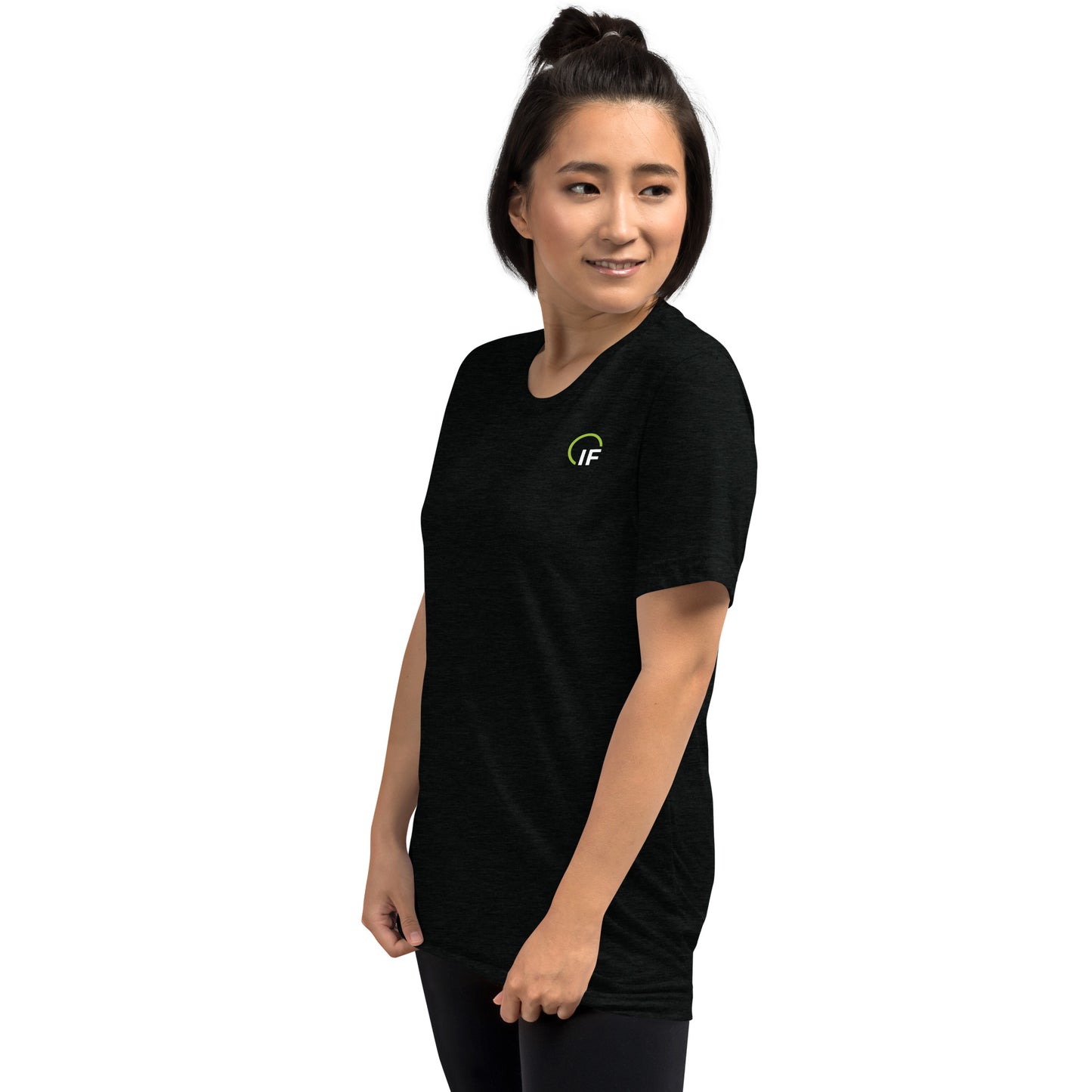 Short sleeve t-shirt (High Check IF Logo-Green & White)