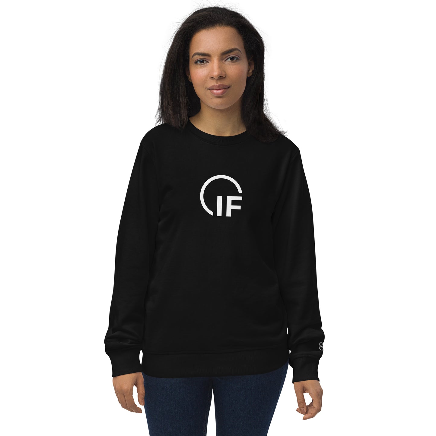 IF Unisex organic sweatshirt (Large White Logo)