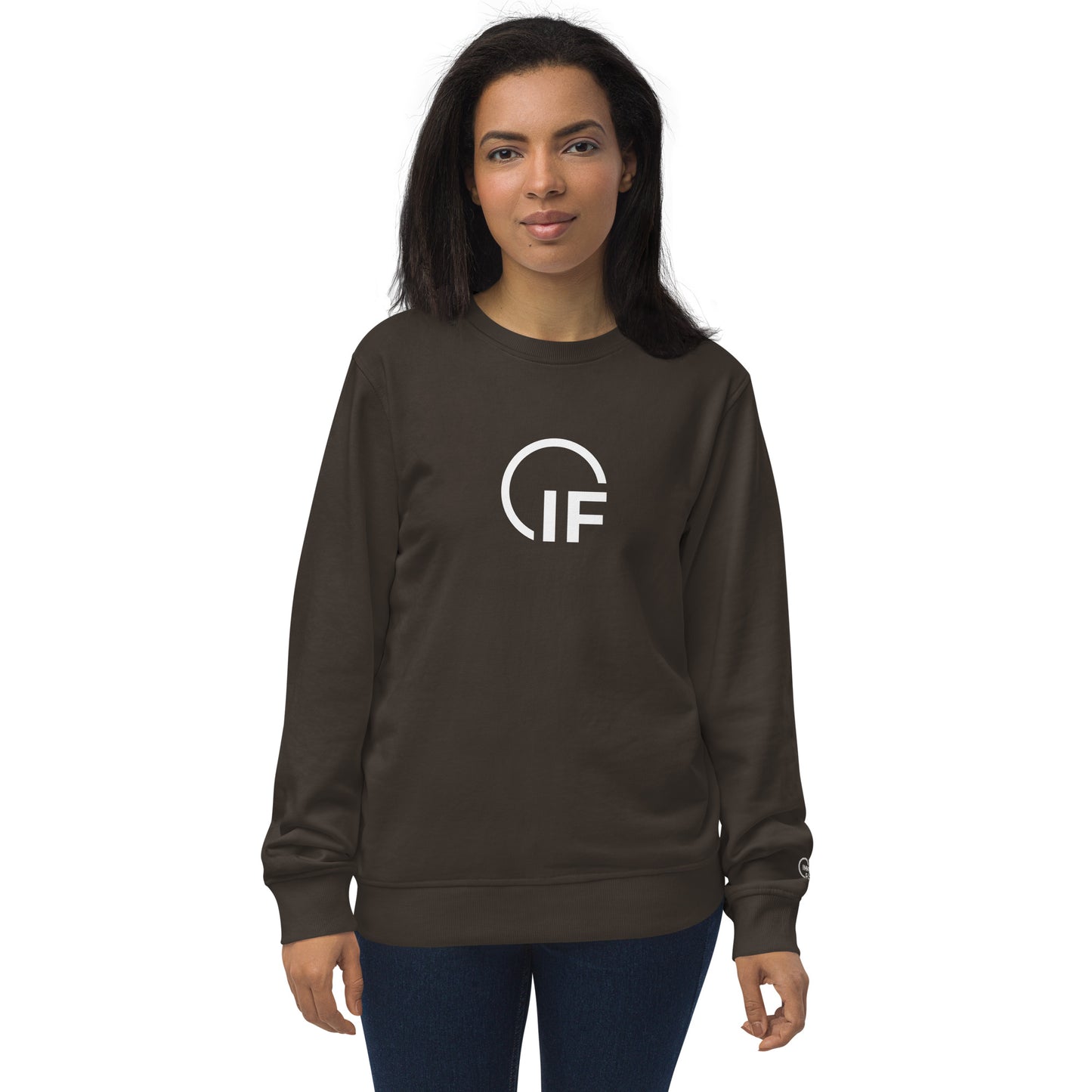 IF Unisex organic sweatshirt (Large White Logo)