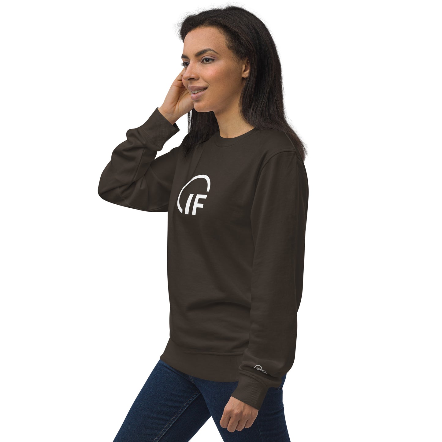 IF Unisex organic sweatshirt (Large White Logo)